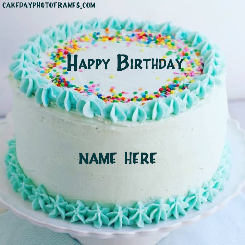 happy birthday cake with name edit online