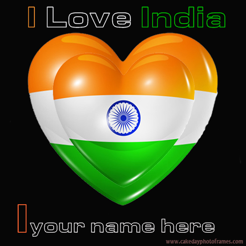 Write your name on Indian flag I alphabet name pic