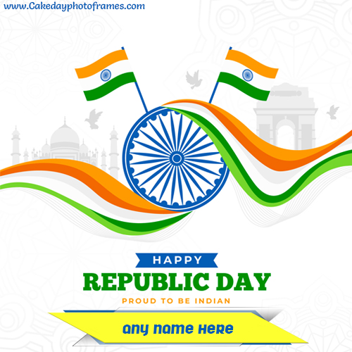 Happy Republic wish card with Name