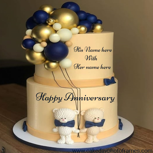 wedding anniversary cake with name free download