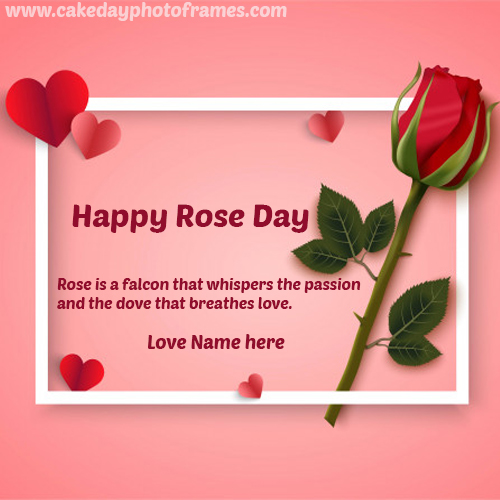 happy rose day greetings with name