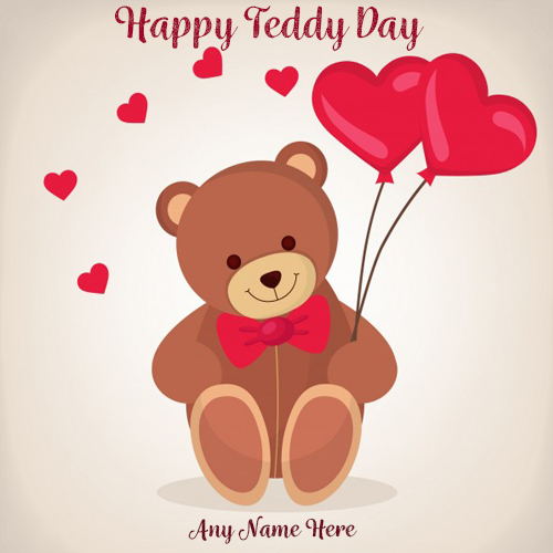 Happy Teddy Day 2020 Valentine Greeting With Name