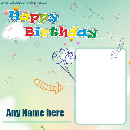 Special Happy Birthday wishing card with name and photo