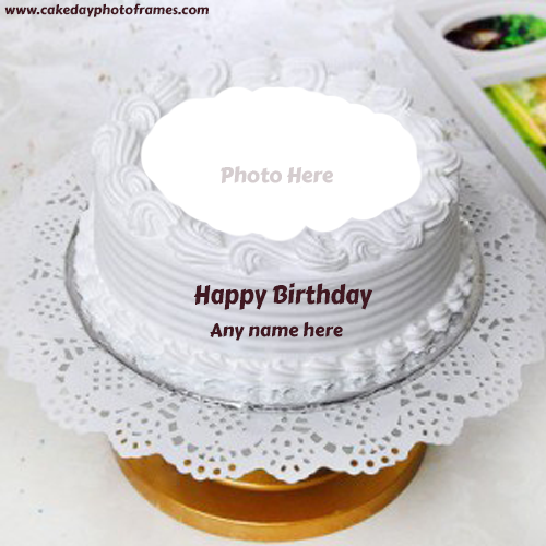 birthday cake with name and photo edit online free