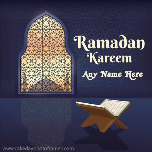 happy ramadan eid ul fitr 2020 greeting card with name