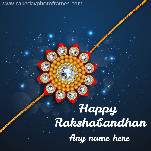 Raksha Bandhan Greetings with Online Name Editor
