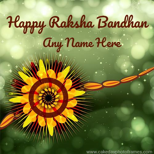 Raksha Bandhan Wish with Name of Your Sister