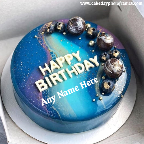 Beautiful Happy Birthday Cake with Name editor