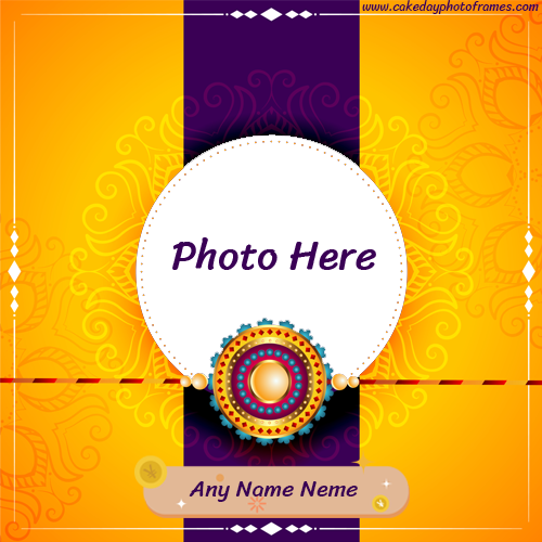 happy raksha bandhan wishes card with name and photo