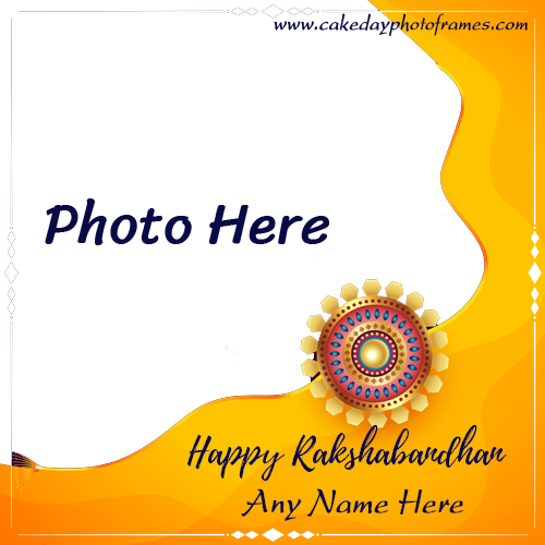 Happy Rakshabandhan 2020 card Name and Photo