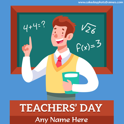 Happy Teachers Day 2020 Wish Card with Name pic