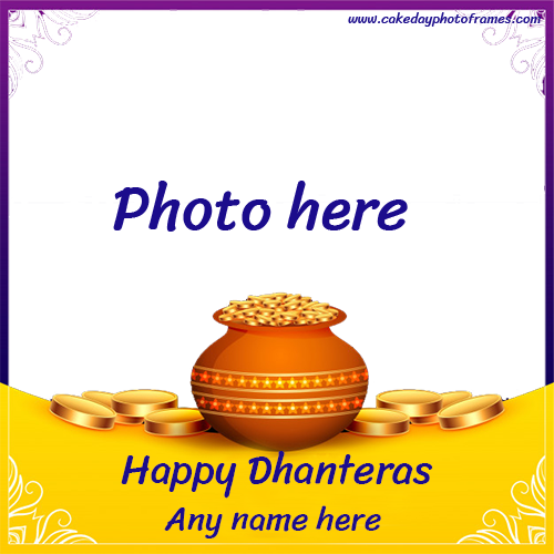 Dhanteras 2020 card with name and photo download