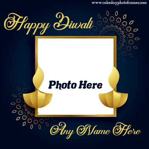 happy diwali 2020 card with name and photo