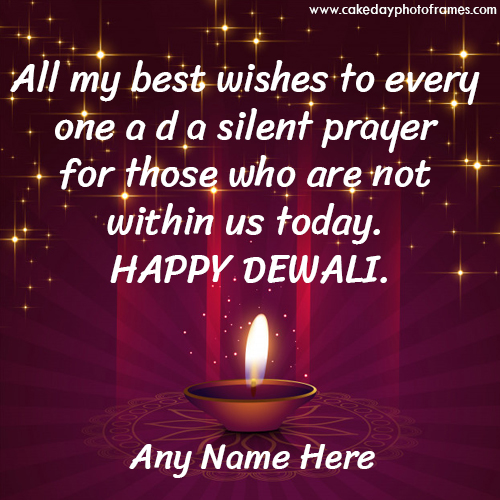 Customized Happy Diwali greeting card with Name | cakedayphotoframes