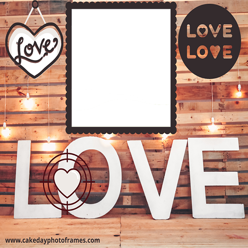 Cute love Couple Photo frame with Couple Photo