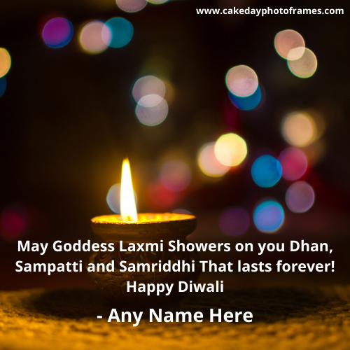 happy diwali quotes 2020 card with name