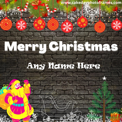 Special Merry Christmas Card with Name free edit