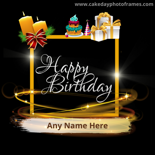 Amazing birthday wishing card with name