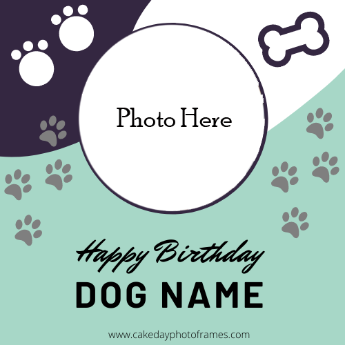 Dog Birthday Card Images With Name and photo