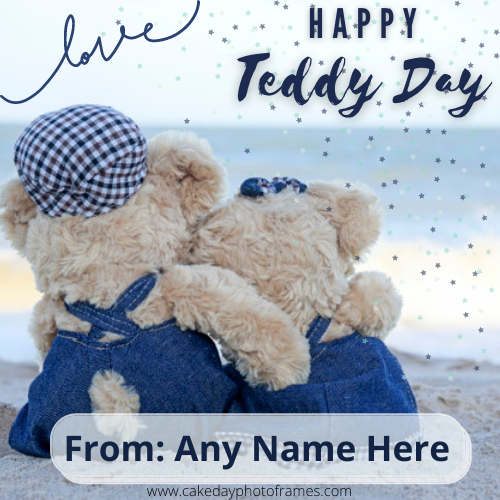 Make Happy Teddy Day Greeting with Name