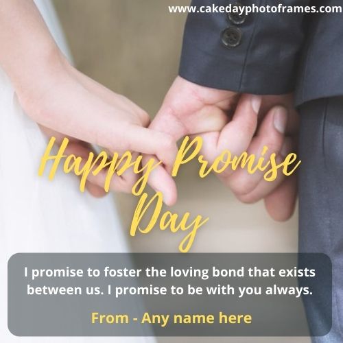 Make Happy Promise Day Greeting Card With Name