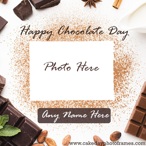 Happy Chocolate Card With Name and Photo Edit