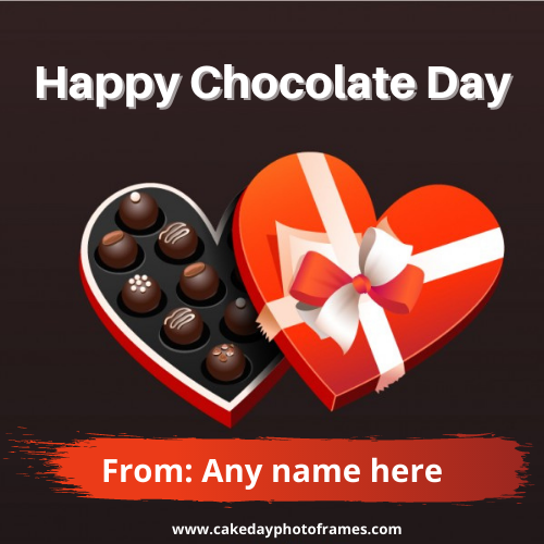 Celebrate with Happy Chocolate Day with Name Edit