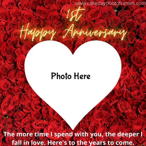 Special Happy Anniversary Card with Couple Photo