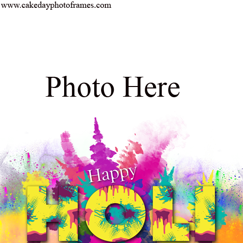 happy holi wishes photo frame editing online