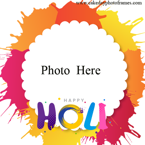 Happy Holi Card with Photo Editor