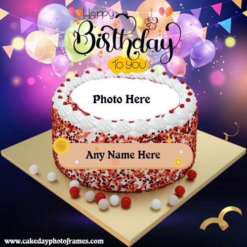 Free Happy Birthday Cake with name and Photo editor