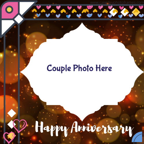 Happy Anniversary Card with Photo of Couple