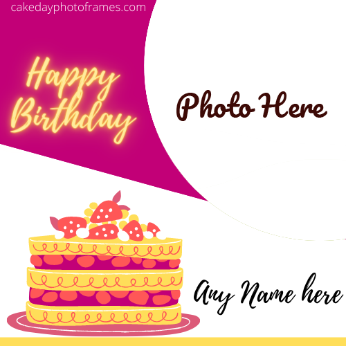 Birthday Greetings With Name and Photo Editor Online