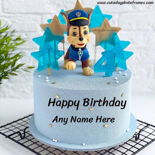 Happy Birthday wishes to little champs with their name on cake