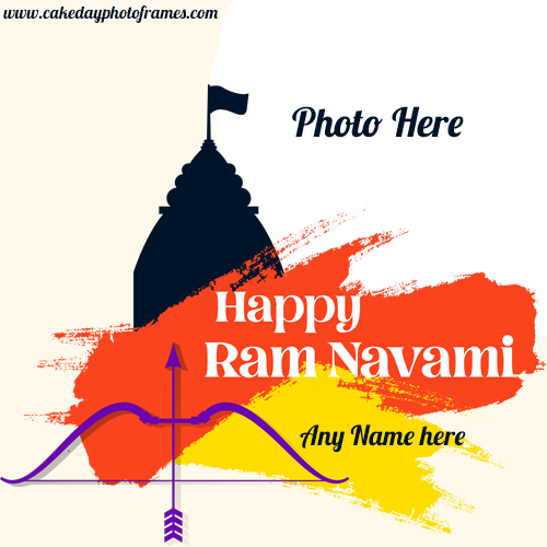 Create Happy Ram Navami Photo frame with Name