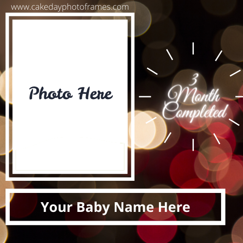 3 months complete photo frame with name cards