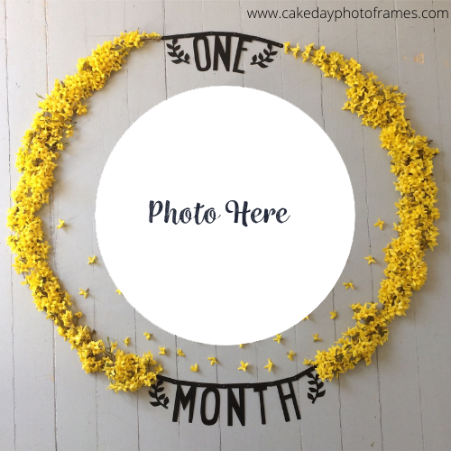 one month completed photo frame online