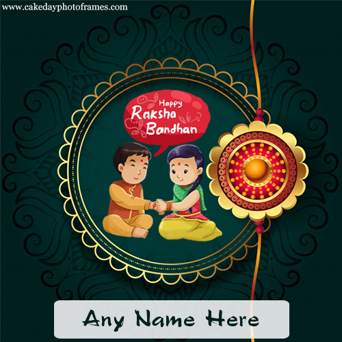 Happy Raksha Bandhan 2021 Card with Name online