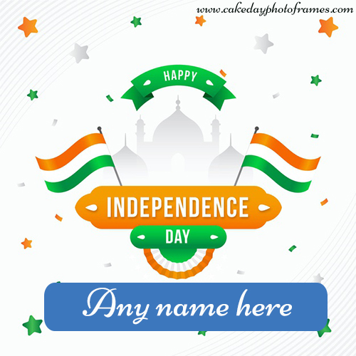 75th independence day of india 2021 card With name