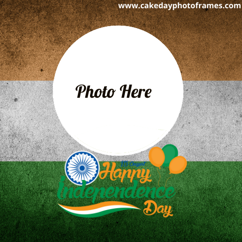 15th August independence day card with name and photo