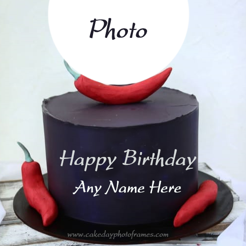 Beautiful Birthday cake with Name and Picture Edit
