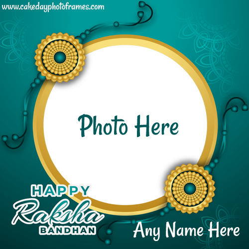 Happy Raksha bandhan wishing card with photo