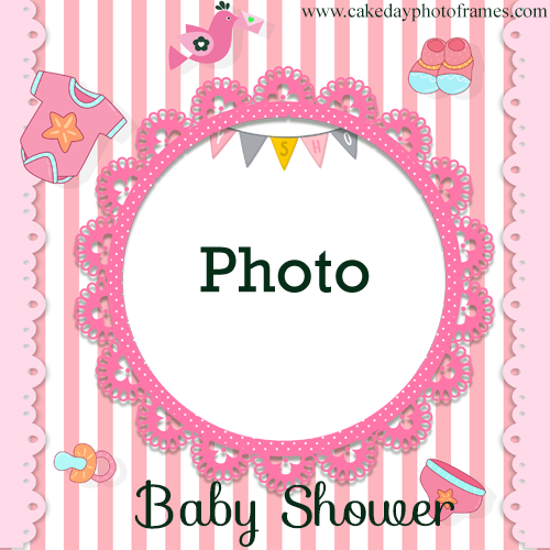 baby shower photo frame with couple photo Edit