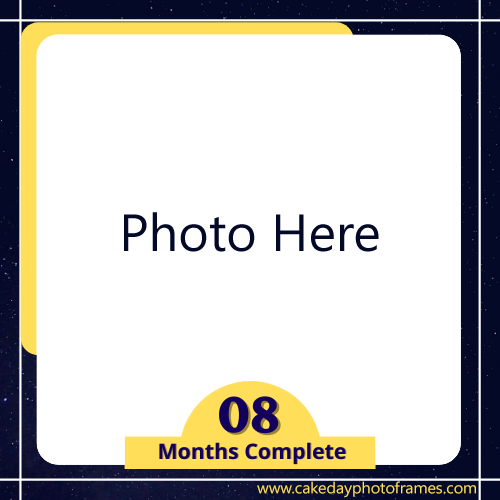 8 months completed baby Photo frame free edit