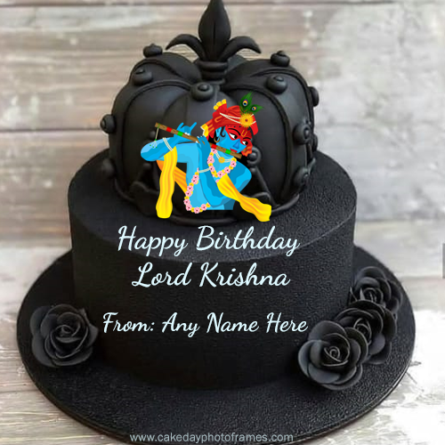 happy birthday Krishna cake with name pic free download