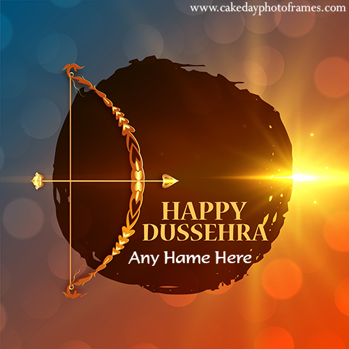 Make Happy Dussehra Card with Name Editor
