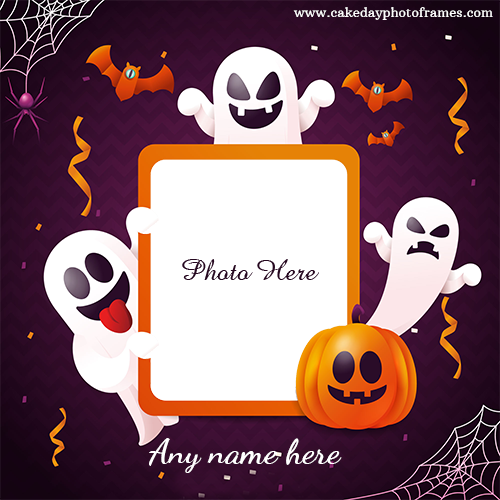 Happy Halloween Card with Name and Photo