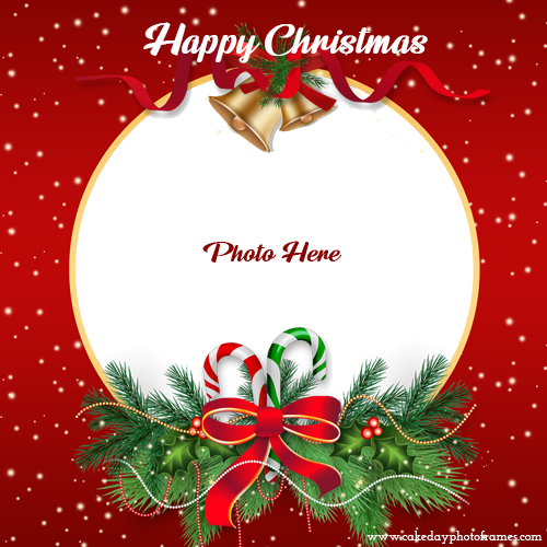 Generate happy Christmas card with photo edit