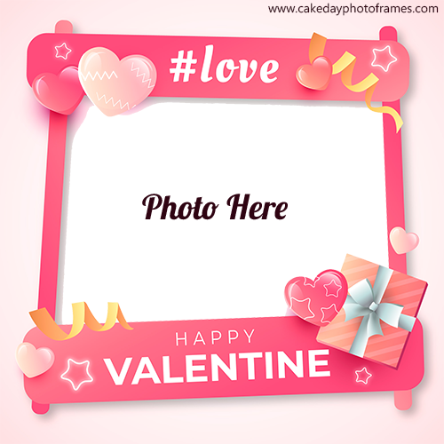 Make best happy valentines day photo frame for your sweetheart
