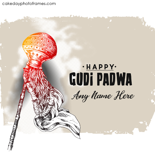 Happy Gudi Padwa Image with Name with your Name